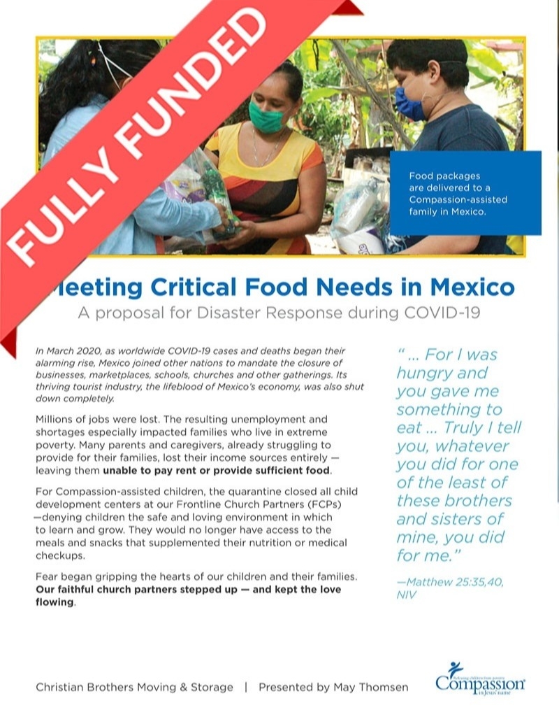 
    Fully Funded:  Meeting Critical Food Needs in Mexico